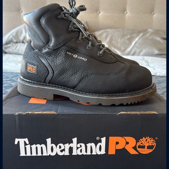 Timberland PRO Men's Met Guard Steel Toe Work Boot- Black- SIZE 11.5M - Picture 1 of 6